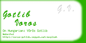 gotlib voros business card